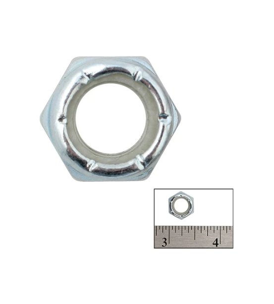 POWERDYNE SP Axel Lock Nuts Silver 8mm Pack 8