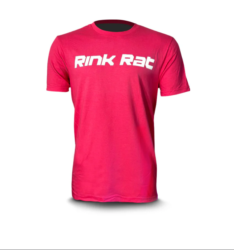 RINK RAT Tshirt Pink With White logo Snr