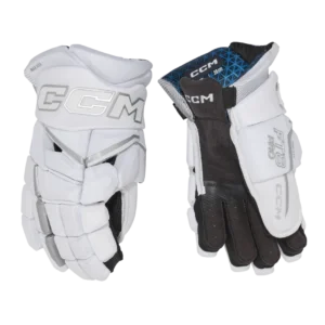 CCM Gloves Jetspeed FT8 Pro White Jnr