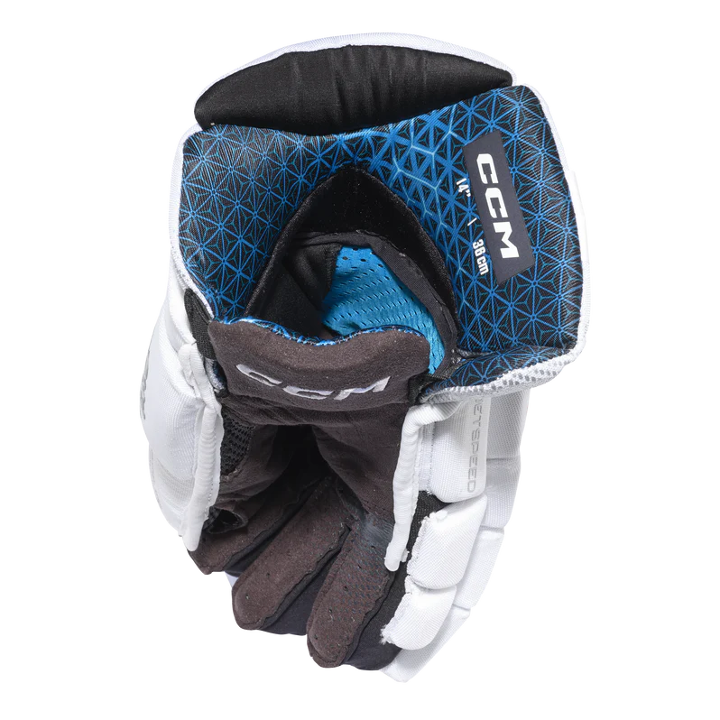CCM Gloves Jetspeed FT8 Pro White Snr - Image 2